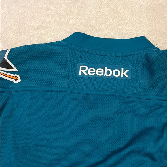 REEBOK NHL San Jose Sharks Hockey Jersey Medium Teal - Picture 9 of 12